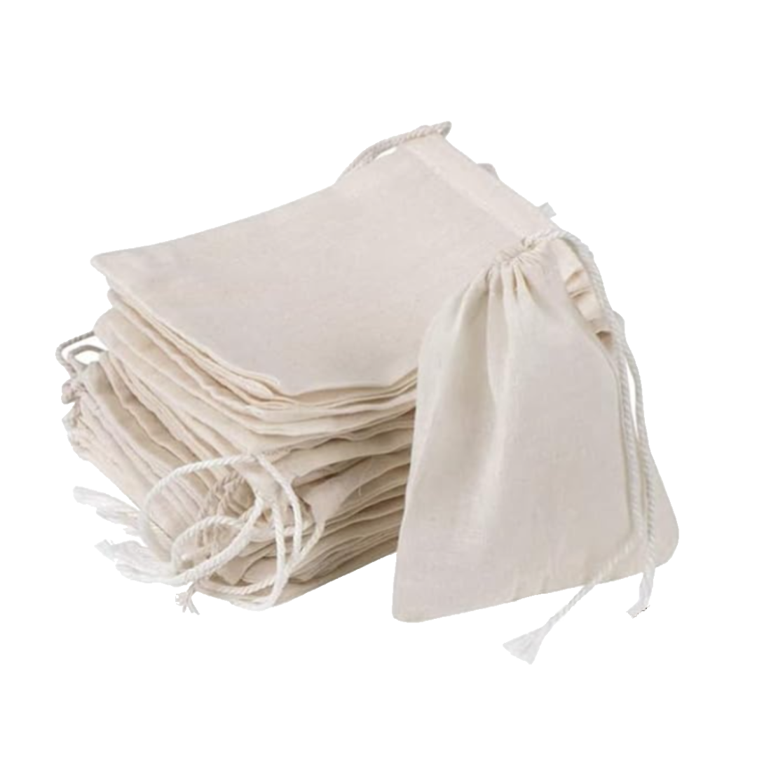 cotton drawstring tea bags