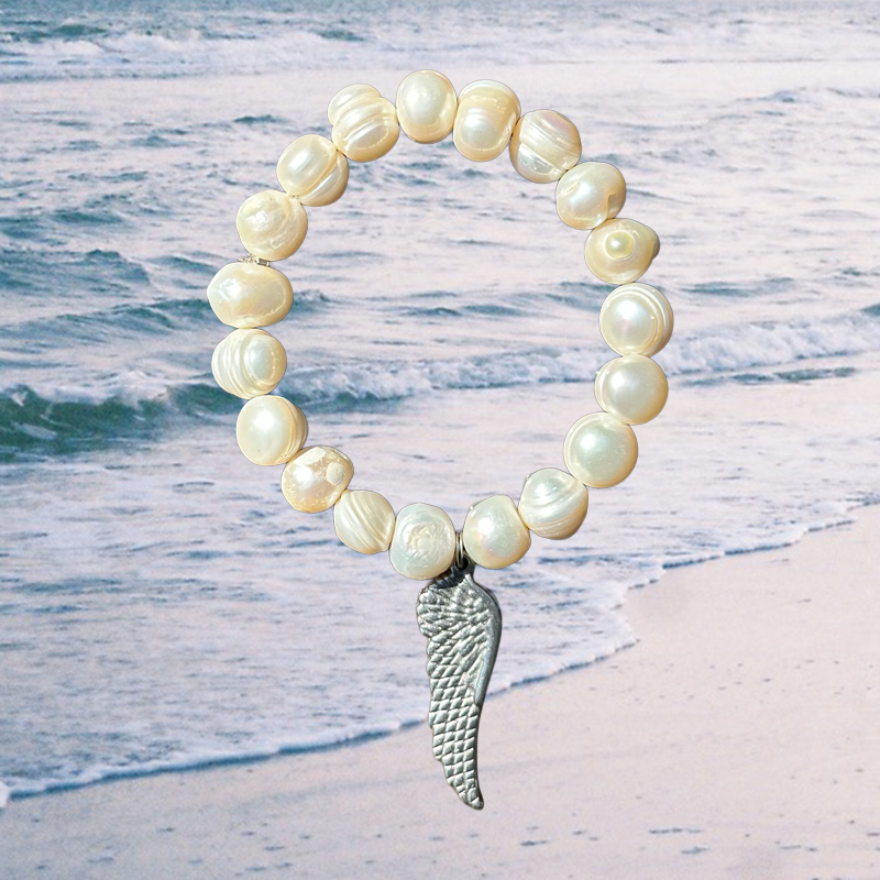 peace - pearl bracelet